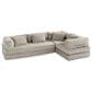 Jaxx Unsofa 2-Piece Modular Right Facing L-Shaped Sectional in Stucco Grey, , large