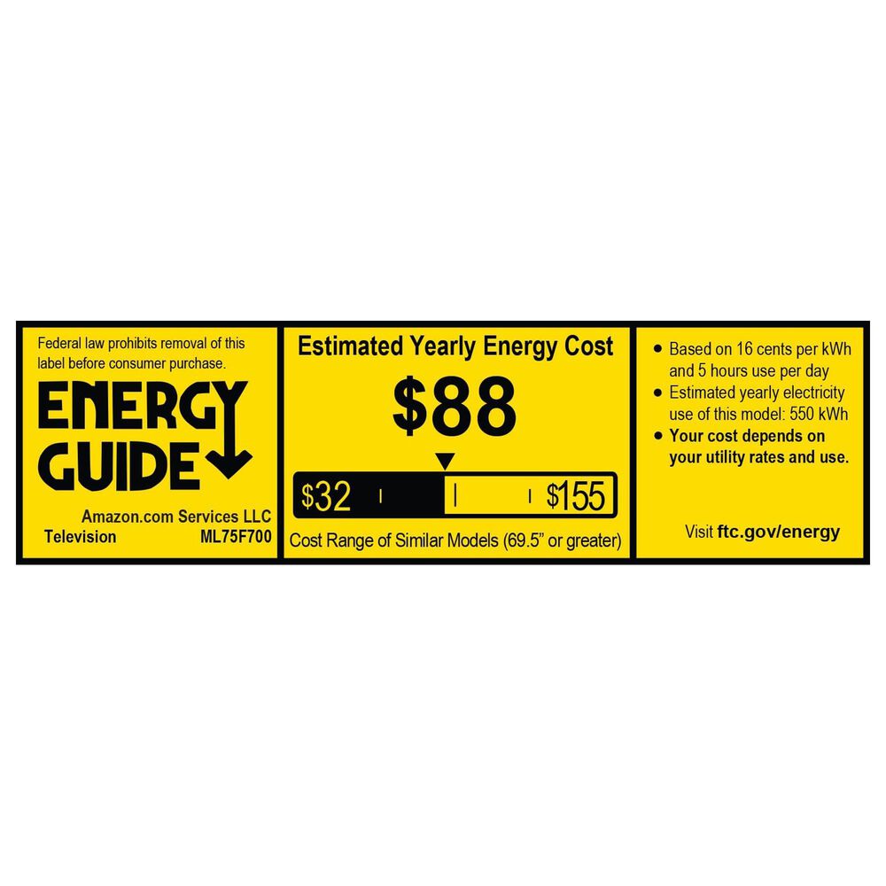 Amazon 75" Omni Mini-LED Series QLED 4K UHD in Black - Smart TV, , large