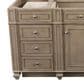 James Martin Vanities Bristol 60" Single Bathroom Vanity in White Washed Walnut with 3 cm White Zeus Quartz Top and Rectangular Sink, , large