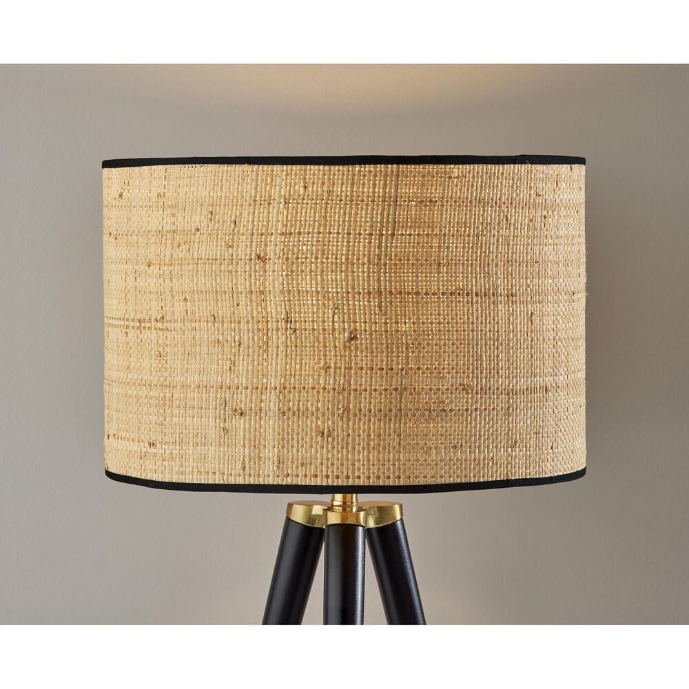 Adesso Jackson Table Lamp in Black and Antique Brass, , large