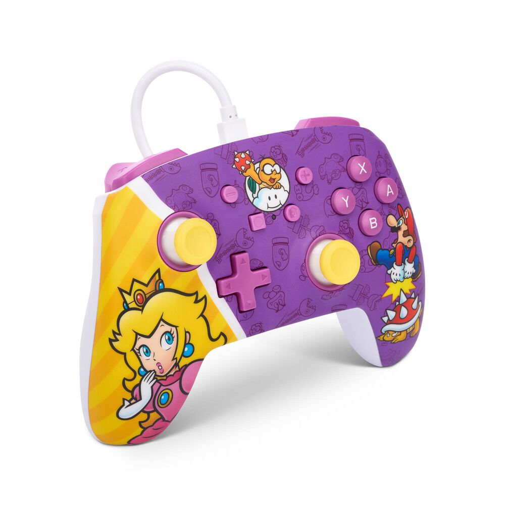 PowerA Enhanced Wired Controller for Nintendo Switch in Princess Peach Battle, , large