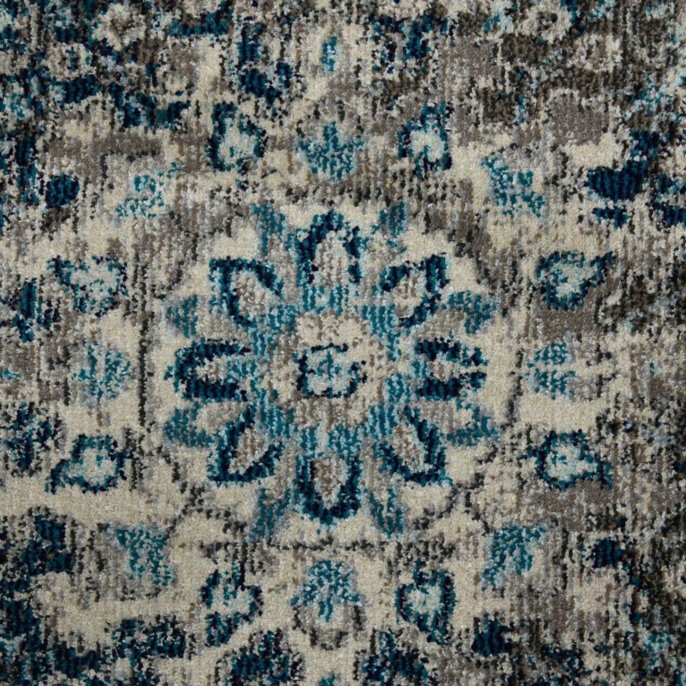 Amer Rugs Montana 7&#39;6&quot; Round Teal Area Rug, , large