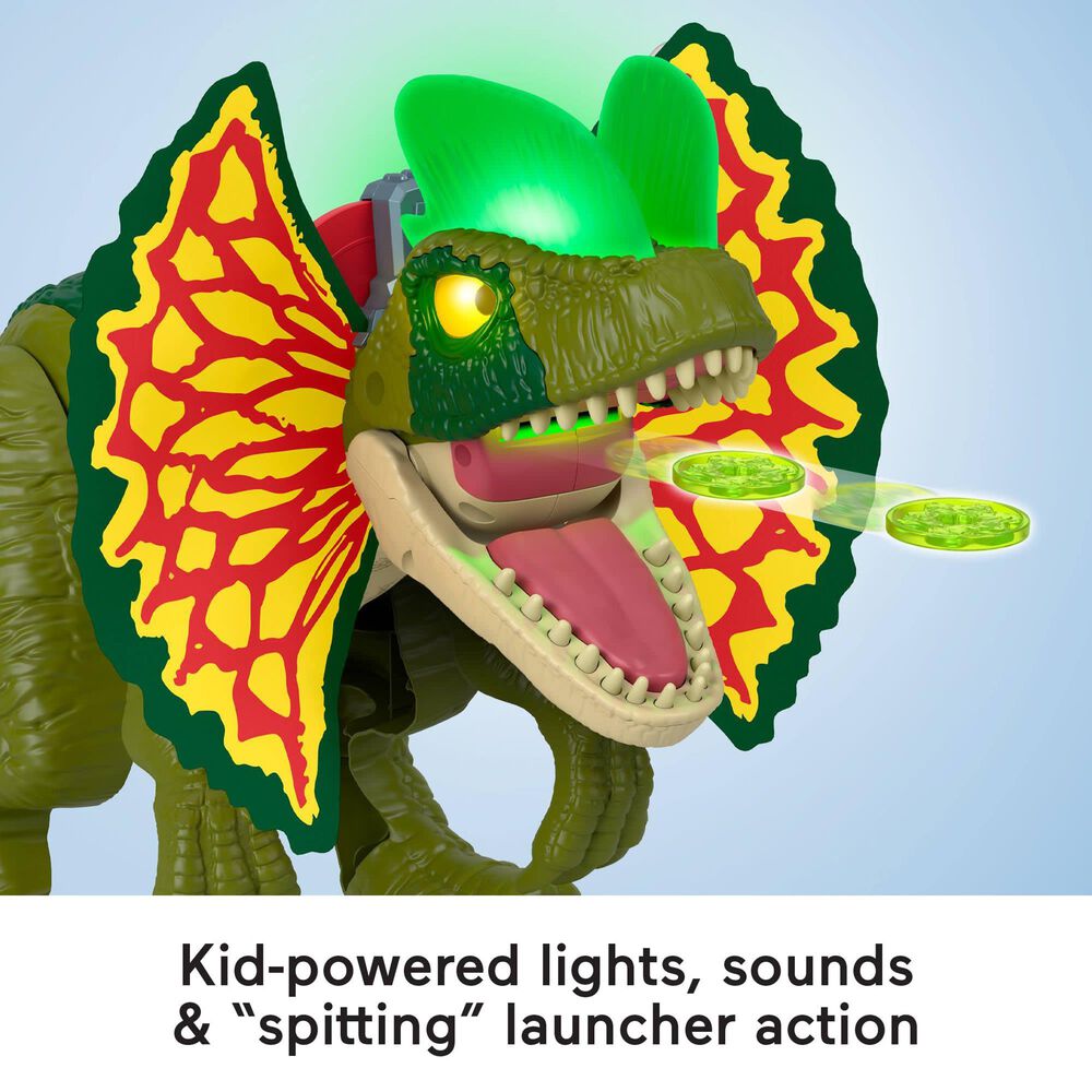 Fisher Price Thrash Attack Dilophosaurus Toy, , large