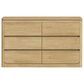 Mayberry Hill Rosalie 6 Drawer Dresser and Mirror in Natural, , large