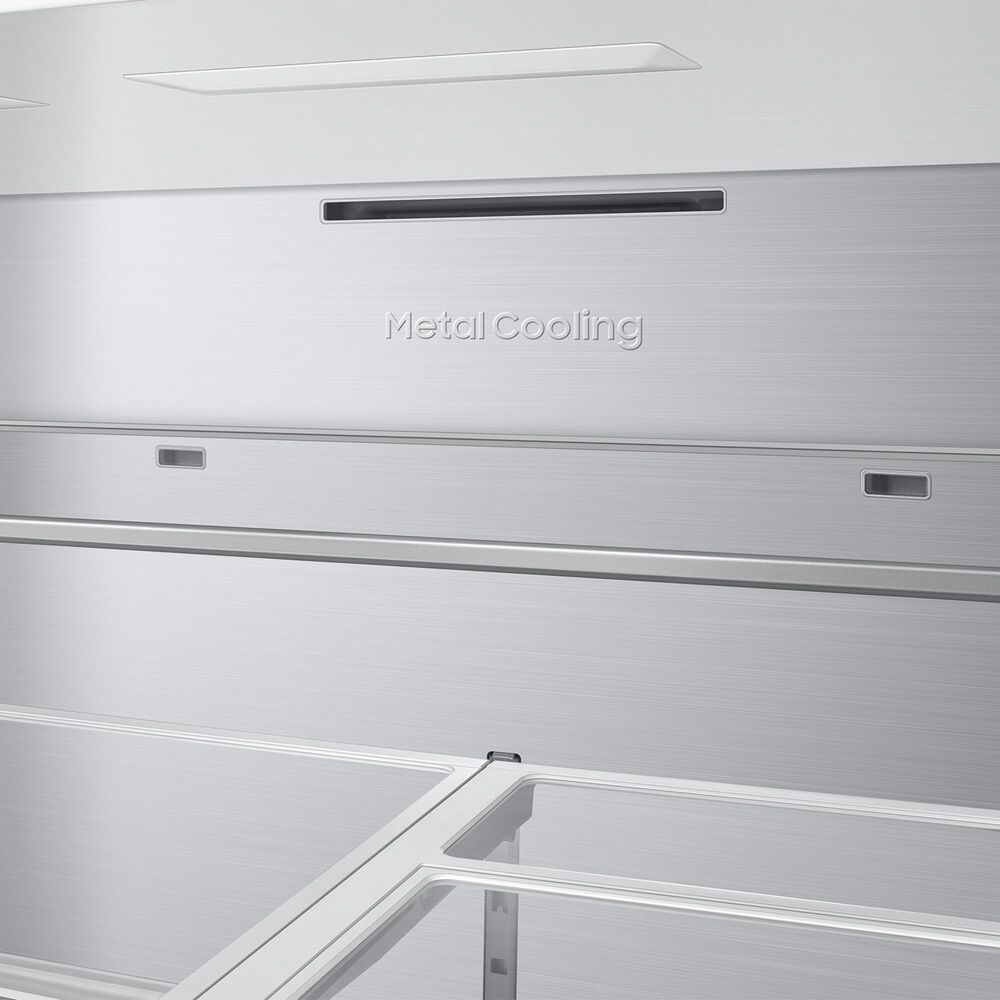 Samsung 28.6 Cu. Ft. Bespoke 4-Door French Door Refrigerator with AI Family Hub+ &amp; AI Vision Inside in White Glass, , large