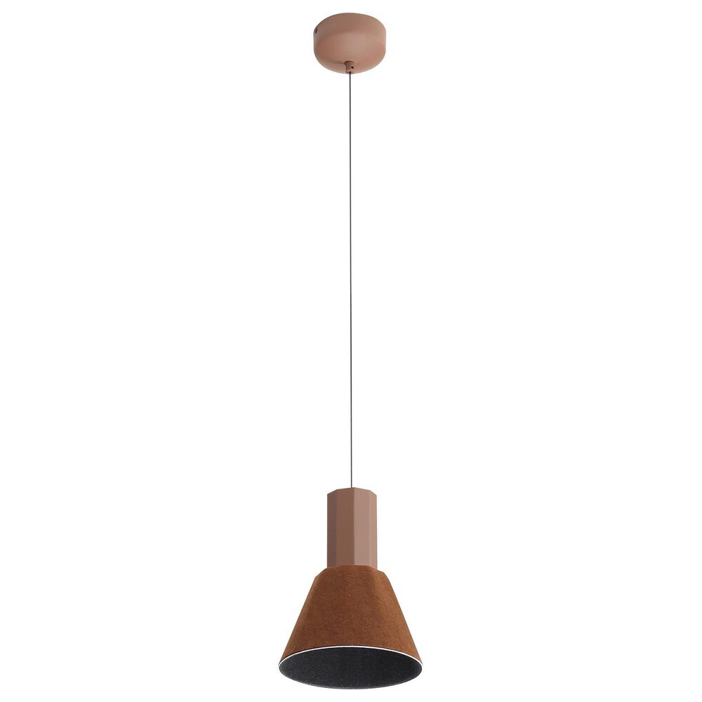 Golden Lighting Faroe 8" 1-Light LED Pendant in Coffee and Black, , large