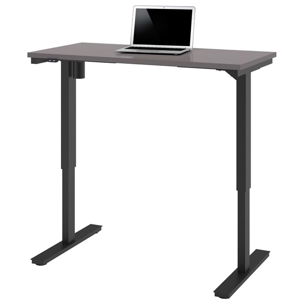 Bestar 24" X 48" Electric Height Adjustable Table In Slate, , large