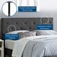 Modway Terisa Upholstered Fabric King Headboard in Gray, , large