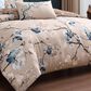 Bebejan Blue Blossom 5-Piece King Reversible Comforter Set in Cerulean Blue, Taupe and Dark Brown, , large