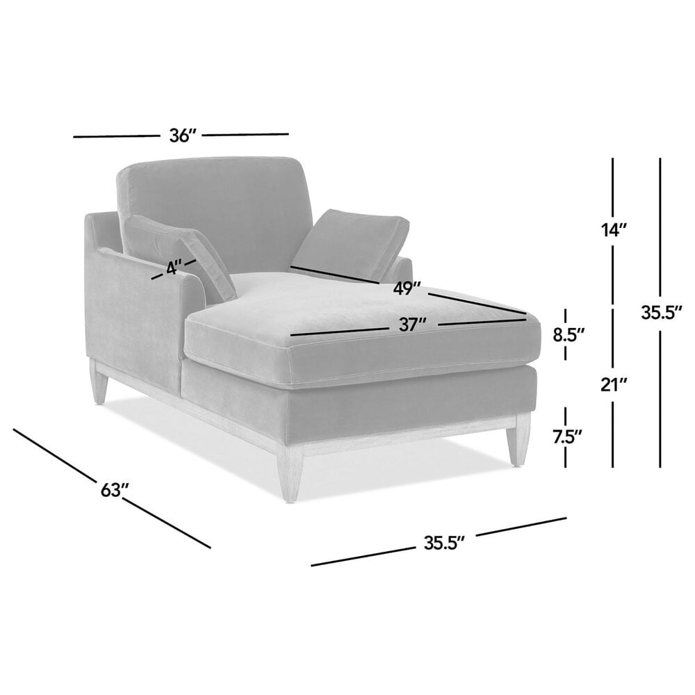 Jennifer Taylor Home Pasadena Chaise Lounge Chair in Olive Green Velvet, , large