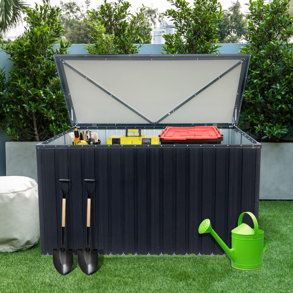 HOMLUX Outdoor Medium Storage Box in Black, , large
