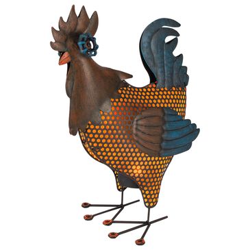 The Gerson Company 17.72" Rooster Statue in Orange, , large