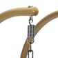 Leisuremod Mendoza Patio 2-Seat Hanging Egg Swing Chair with Charcoal Cushion in Light Brown, , large
