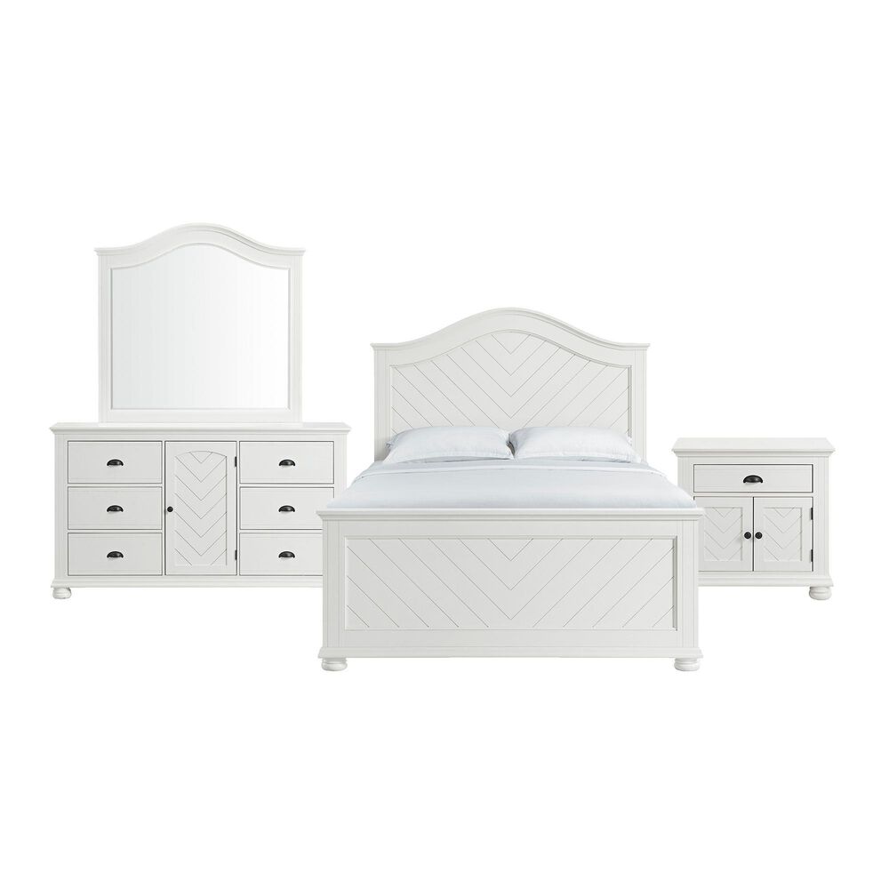 Mayberry Hill Kona 4 Piece Full Bedroom Set in White, , large