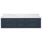 Lexora Home Castor 72" Double Bathroom Vanity in White with 2 cm White Carrara Marble Top and Rectangular Sinks, , large
