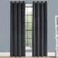 Monarch Specialties 52" x 95" Curtain Panel in Dark Grey (Set of 2), , large
