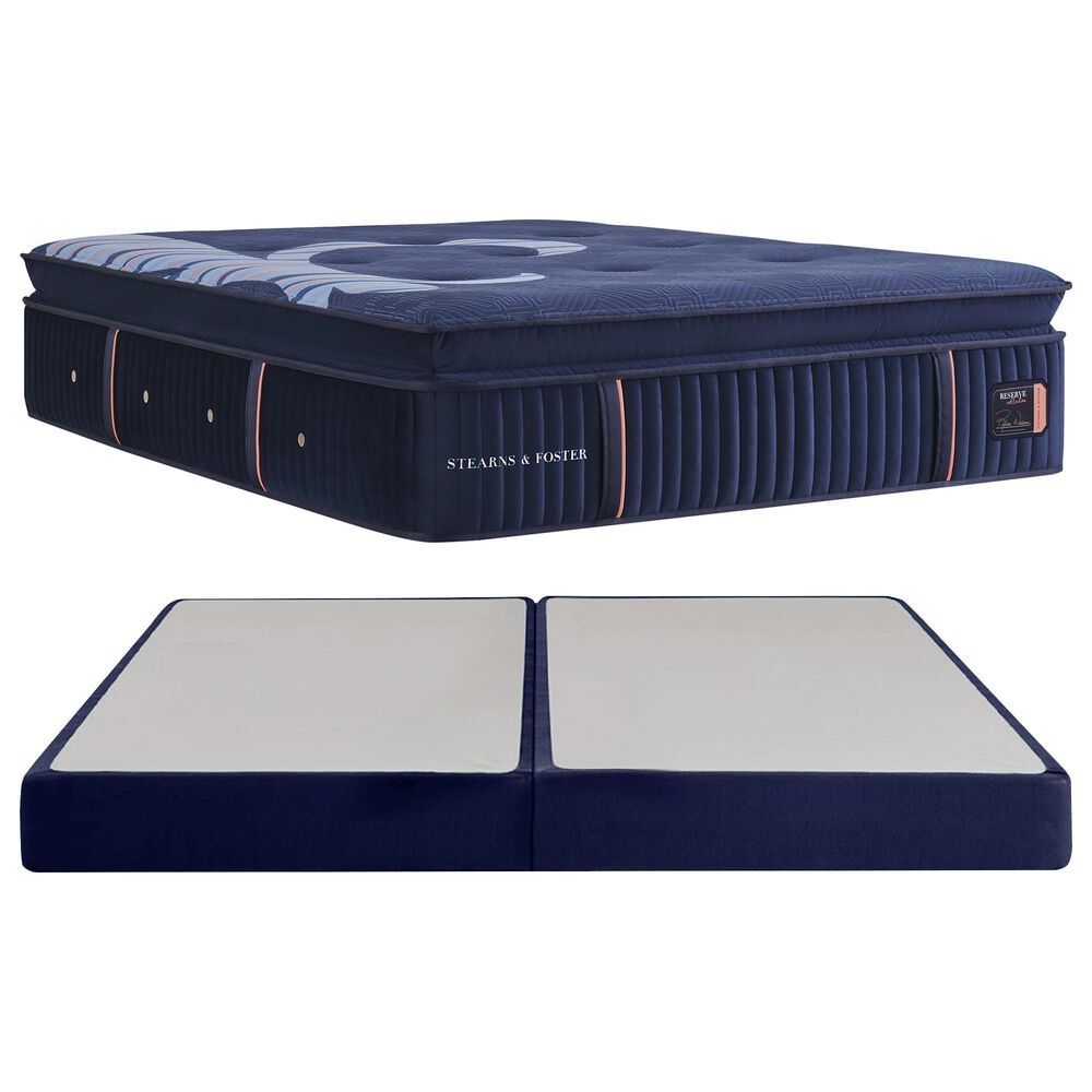 Stearns & Foster Reserve Soft Euro Pillow Top King Mattress with Low Profile Box Springs, , large
