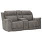 Ashley Next-Gen DuraPella Power Console Loveseat with Power Headrest in Slate, , large