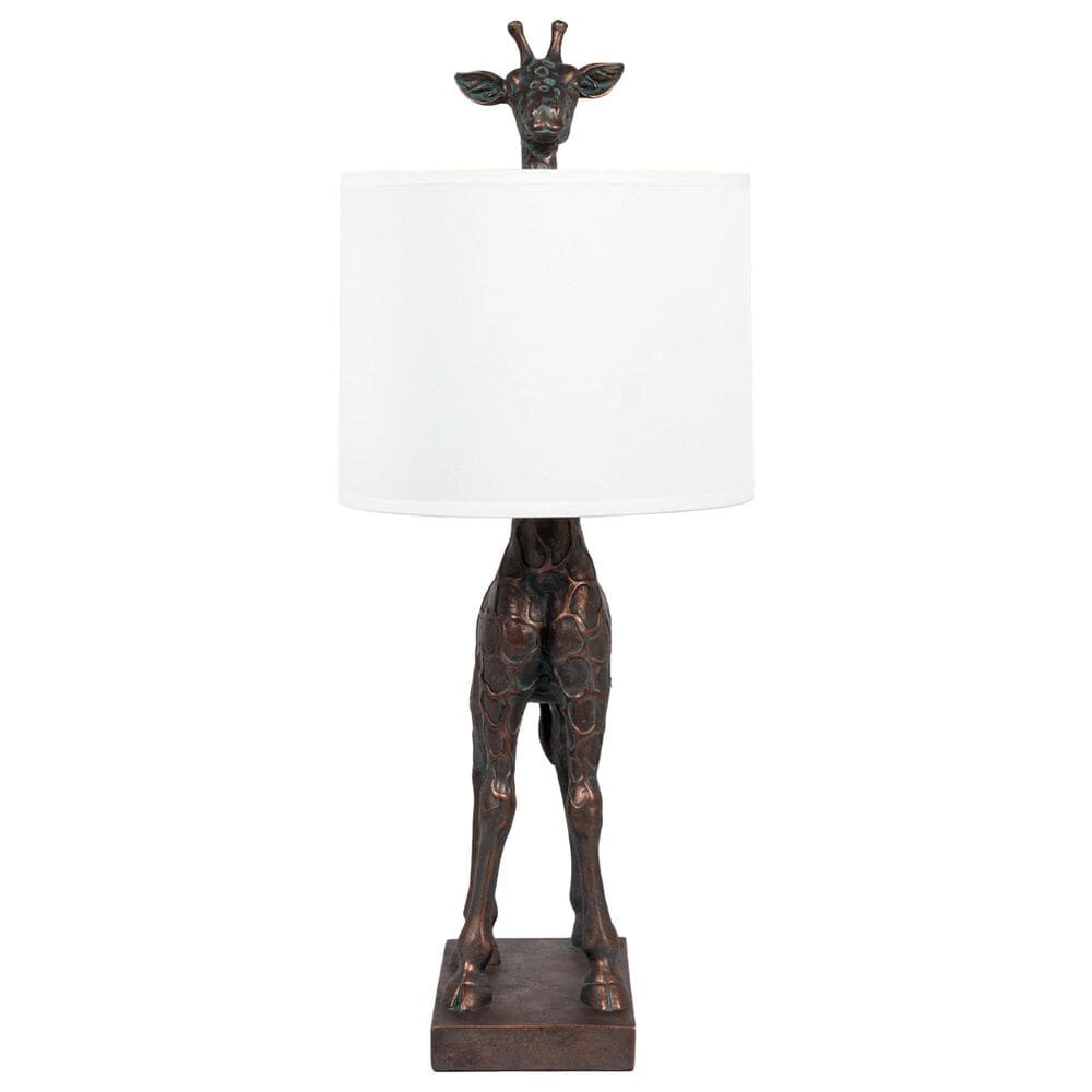 Creative Coop Serengeti Giraffe Table Lamp in Distressed Bronze, , large