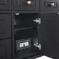 James Martin Vanities Lorelai 48" Single Vanity in Black Onyx with 3 CM Victorian Silver Quartz Top, , large