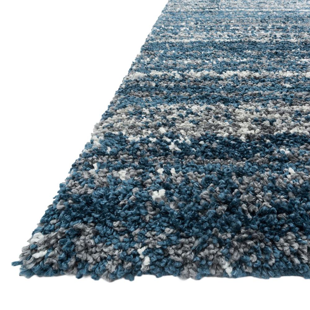 Loloi Quincy QC-05 2&#39;3&quot; x 12&#39; Navy and Pewter, , large