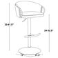 LumiSource Claire Swivel Adjustable Barstool with Black Velvet Upholstery in Black (Set of 2), , large