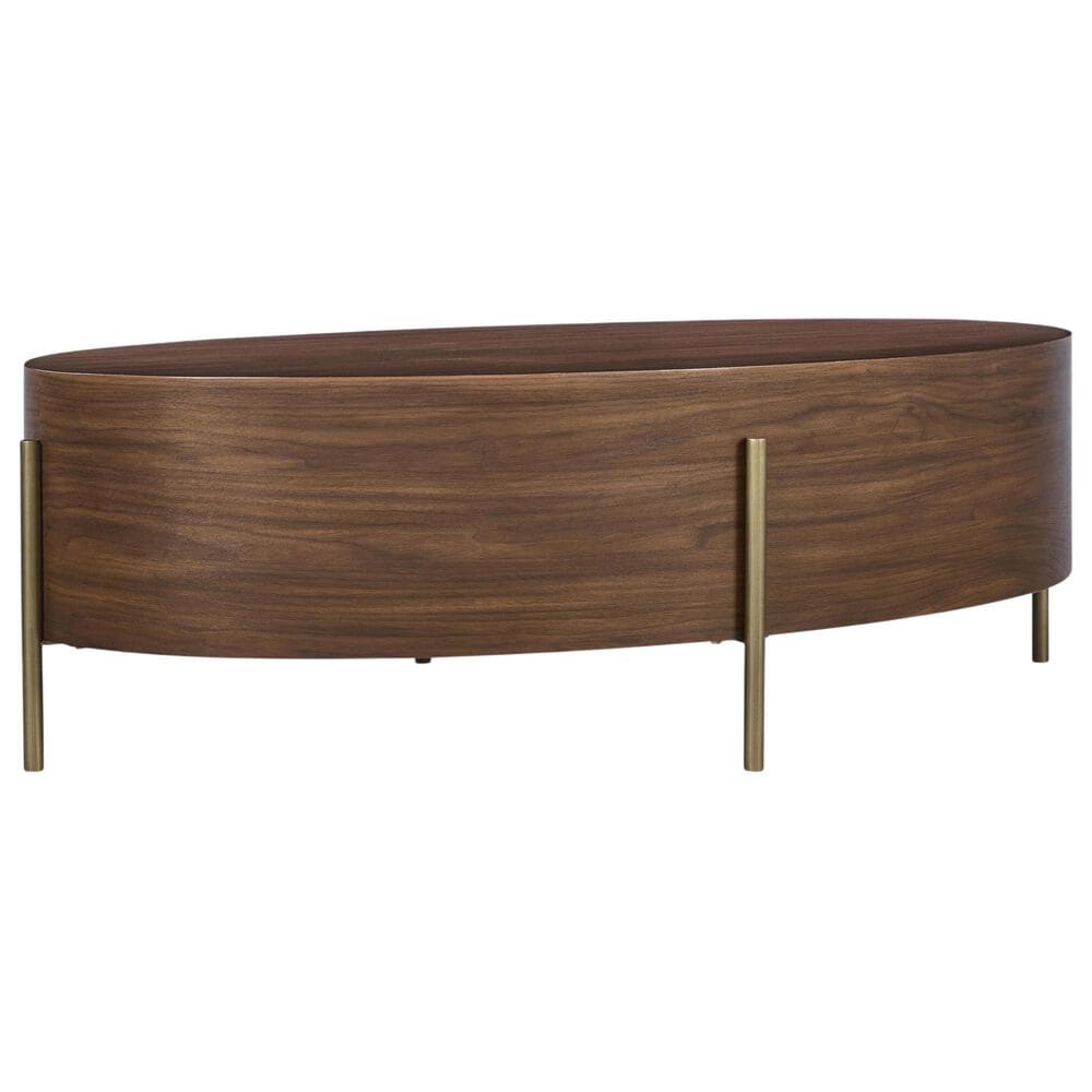 Bernhardt Morrison Cocktail Table in Walnut Brown and Nidda, , large