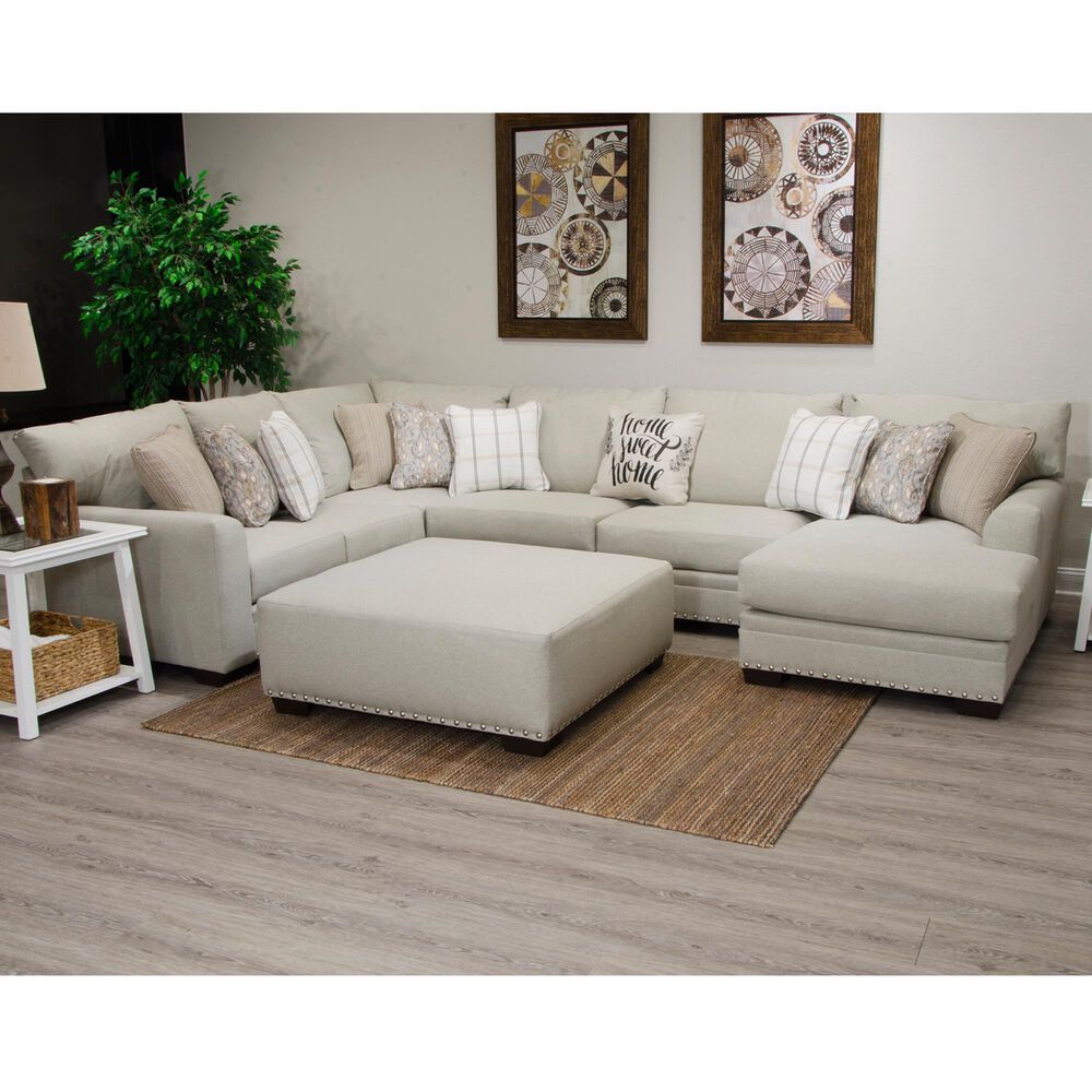 Catnapper Middleton 3-Piece Right Facing Sectional with Chaise in Cement, , large