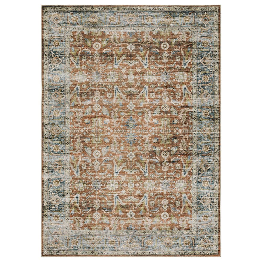 Oriental Weavers Charleston Distressed 2" x 3" Rust Area Rug, , large