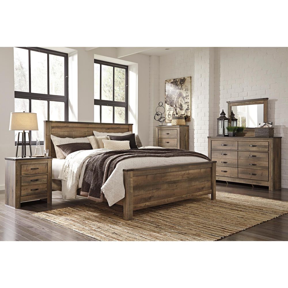 Ashley Trinell King Panel Bed in Brown, , large
