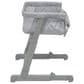 Delta Bedside Bassinet Sleeper in Grey Stripes, , large