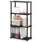 HOMLUX Turn-N-Tube 4-Tier Multipurpose Shelf Display Rack in Dark Walnut, , large