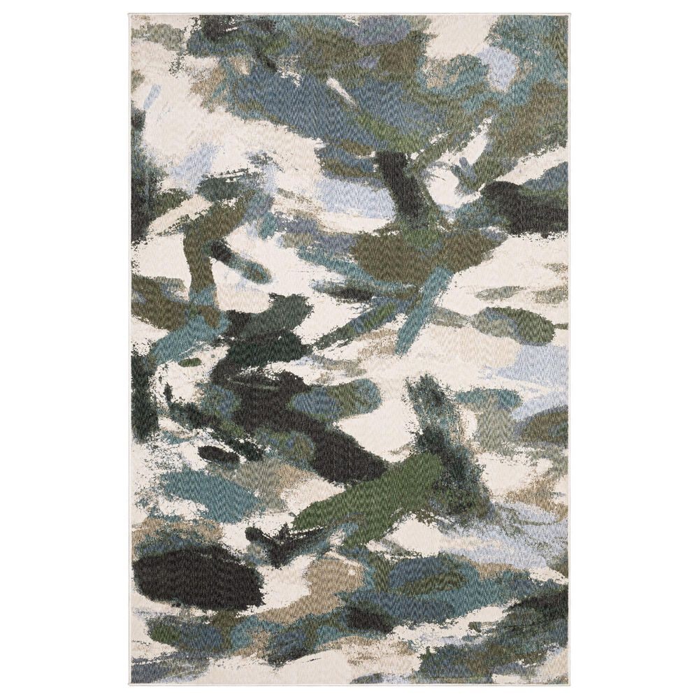 Oriental Weavers Tisdell TIS04 Blue and Green 2"3" x 7"6" Runner, , large