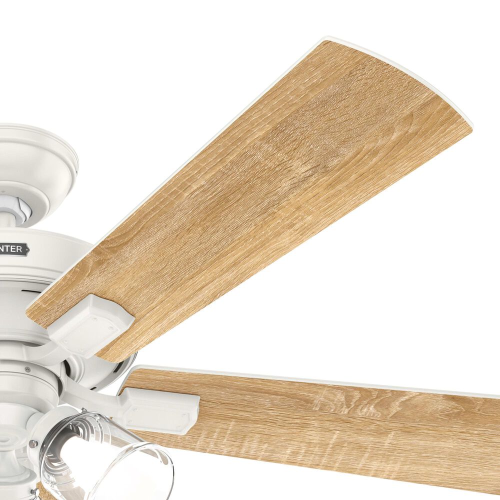 Hunter Crestfield 52&quot; Remote Ceiling Fan with LED Lights in Fresh White, , large