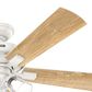 Hunter Crestfield 52" Remote Ceiling Fan with LED Lights in Fresh White, , large
