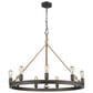 Golden Lighting Chatham 9-Light Chandelier in Gunmetal Bronze and Rope, , large