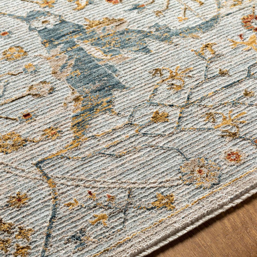 Surya Reina Denim, Light Gray, Cream, Tan, Mustard, Olive and Rust 7'10" x 10'2" Area Rug, , large