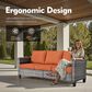 HOMLUX 4-Piece Outdoor Sofa Set in Orange, , large