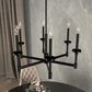Hunter Briargrove Single Tier Chandelier in Matte Black, , large