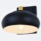 Vaxcel Belmont 1-Light Bathroom Vanity in Matte Black and Satin Brass, , large