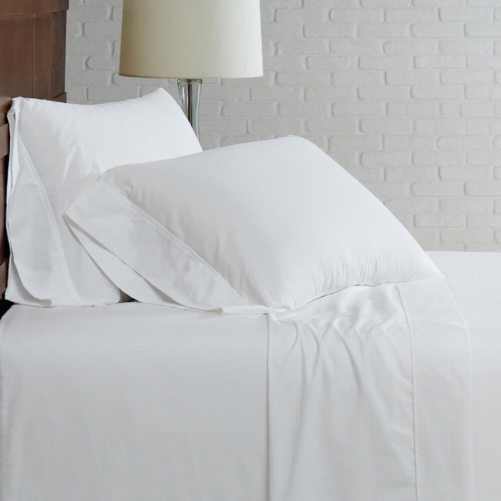 Pem America Cannon Solid Percale 4-Piece King Sheet Set in White, , large