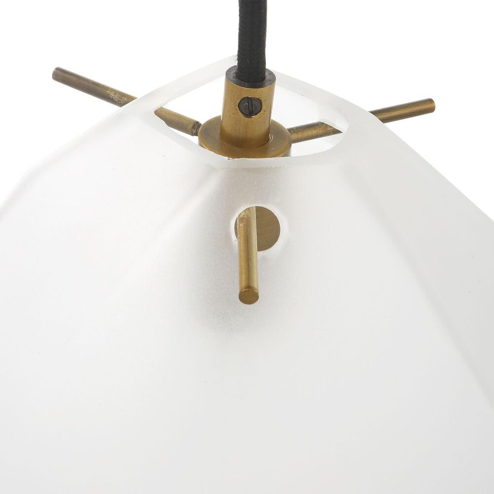 Uttermost Geodesic 5-Light Linear Pendant in Antique Brass and Black, , large