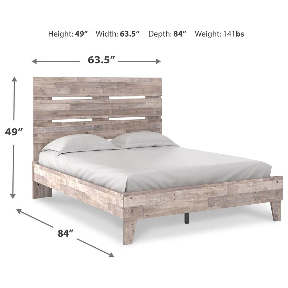 Ashley Neilsville Queen Panel Platform Bed in Whitewash, , large