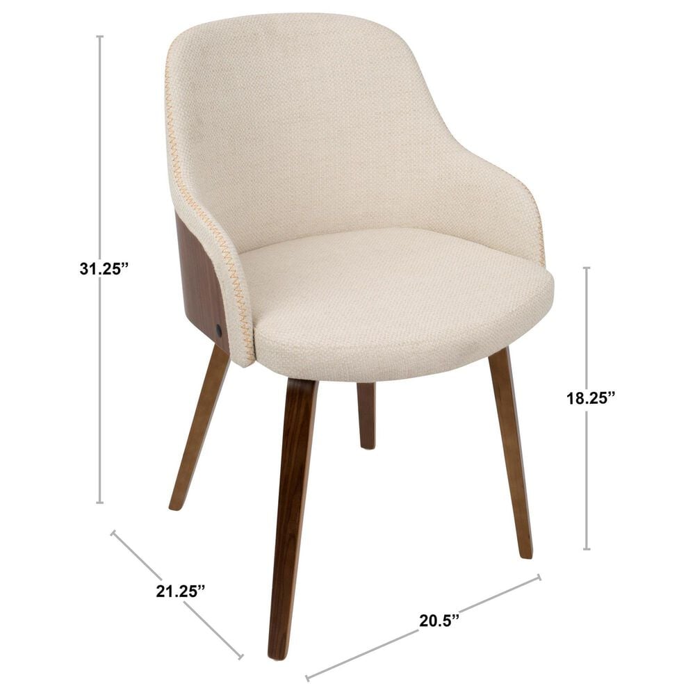LumiSource Bacci Accent Chair in Cream, , large