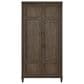 Furniture Worldwide Montclair 4-Piece Queen Panel Bedroom Set in Embossed Cocoa and Smoked Gold, , large