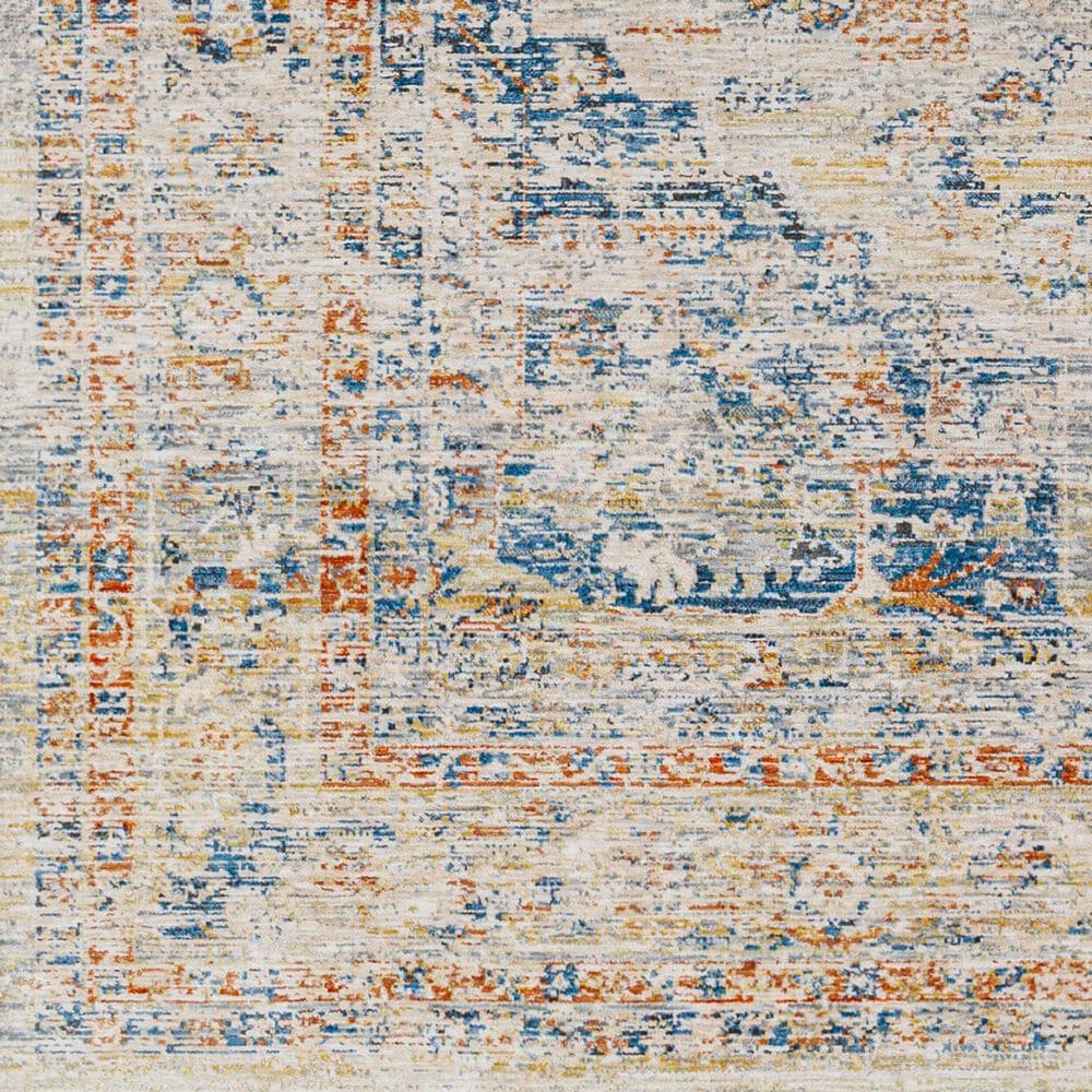 Surya Chicago CHG2308 7&#39;10&quot; Round Light Beige, Slate, Mustard, Blue, Brick Red, Taupe Area Rug, , large