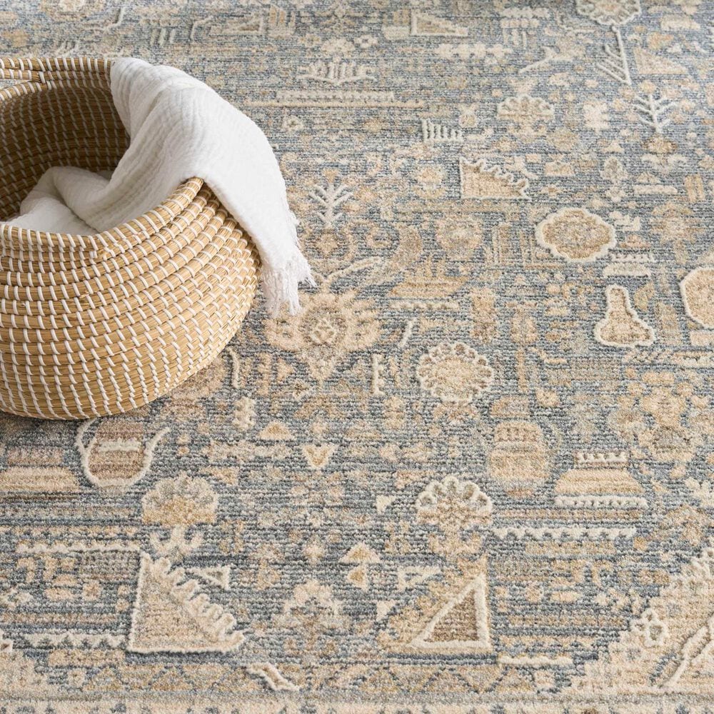 Nourison Retreat Ivory and Blue 7'10" x 10' Area Rug, , large