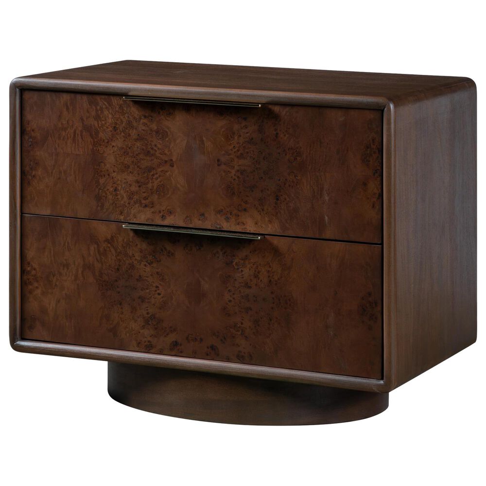 Alder & Tweed Calder 2 Drawer Nightstand in Mocha Burl, , large