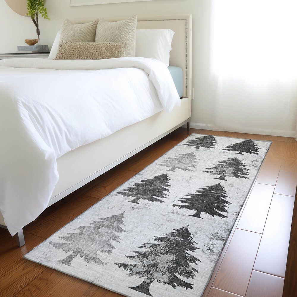 Dalyn Rug Company Wonderland WN19 2&#39;3&quot; x 7&#39;6&quot; Gray Indoor/Outdoor Runner, , large