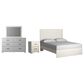 Ashley Stelsie 4 Piece Queen Bedroom Set in White, , large